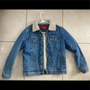 Sherling jean denim jacket